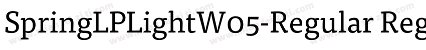 SpringLPLightW05-Regular Regular字体转换
